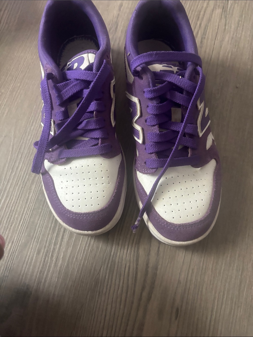 New Balance Purple and White Kids Sneakers
